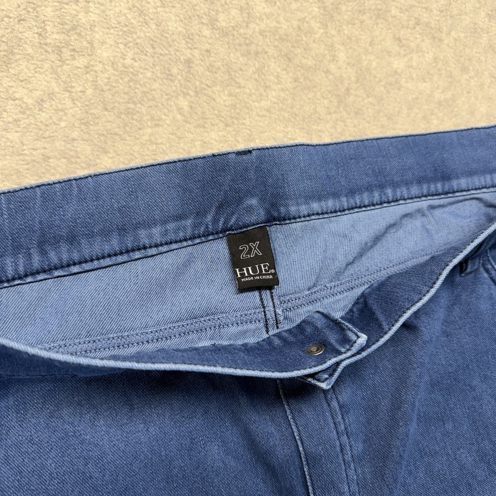 HUE Womens 2X Denim Jeggings Lot of 3 Blue Pull On Stretch Skinny Jeans Pants - Picture 14 of 16